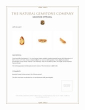 1.14 Ct. Imperial Topaz from Brazil Appraisal