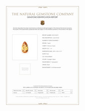 1.14 Ct. Orangish Yellow Precious Topaz from Brazil Scan Report