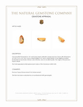 1.42 Ct. Precious Topaz from Brazil Appraisal