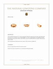 2.75 Ct. Yellowish Orange Precious Topaz from Brazil Appraisal