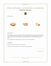 2.75 Ct. Imperial Topaz from Brazil Appraisal