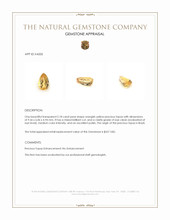 2.18 Ct. Orangish Yellow Precious Topaz from Brazil Appraisal