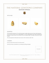 2.18 Ct. Precious Topaz from Brazil Appraisal