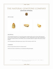 2.18 Ct. Precious Topaz from Brazil Appraisal