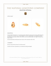 1.41 Ct. Yellowish Orange Precious Topaz from Brazil Appraisal