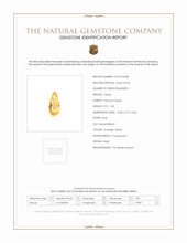 1.58 Ct. Orangish Yellow Precious Topaz from Brazil Scan Report