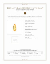 2.86 Ct. Orangish Yellow Precious Topaz from Brazil Scan Report