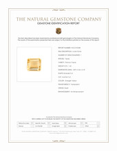 1.45 Ct. Orangish Yellow Precious Topaz from Brazil Scan Report