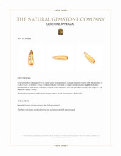 2.95 Ct. Imperial Topaz from Brazil Appraisal