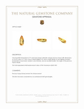 3.79 Ct. Yellowish Orange Precious Topaz from Brazil Appraisal