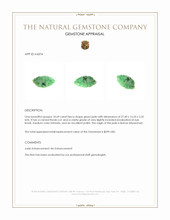 10.69 Ct. Green Jade from Burma (Myanmar) Appraisal