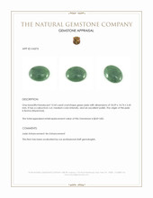 13.43 Ct. Green Cabochon Jade from Burma (Myanmar) Appraisal