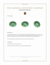 14.65 Ct. Green Cabochon Jade from Burma (Myanmar) Appraisal