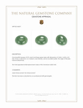 18.95 Ct. Green Cabochon Jade from Burma (Myanmar) Appraisal