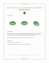 17.48 Ct. Green Cabochon Jade from Burma (Myanmar) Appraisal