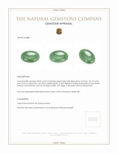28.05 Ct. Cabochon Jade from Burma (Myanmar) Appraisal