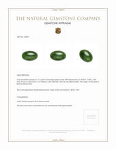 7.21 Ct. Cabochon Jade from Burma (Myanmar) Appraisal