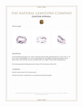 6.27 Ct. Kunzite from Madagascar Appraisal