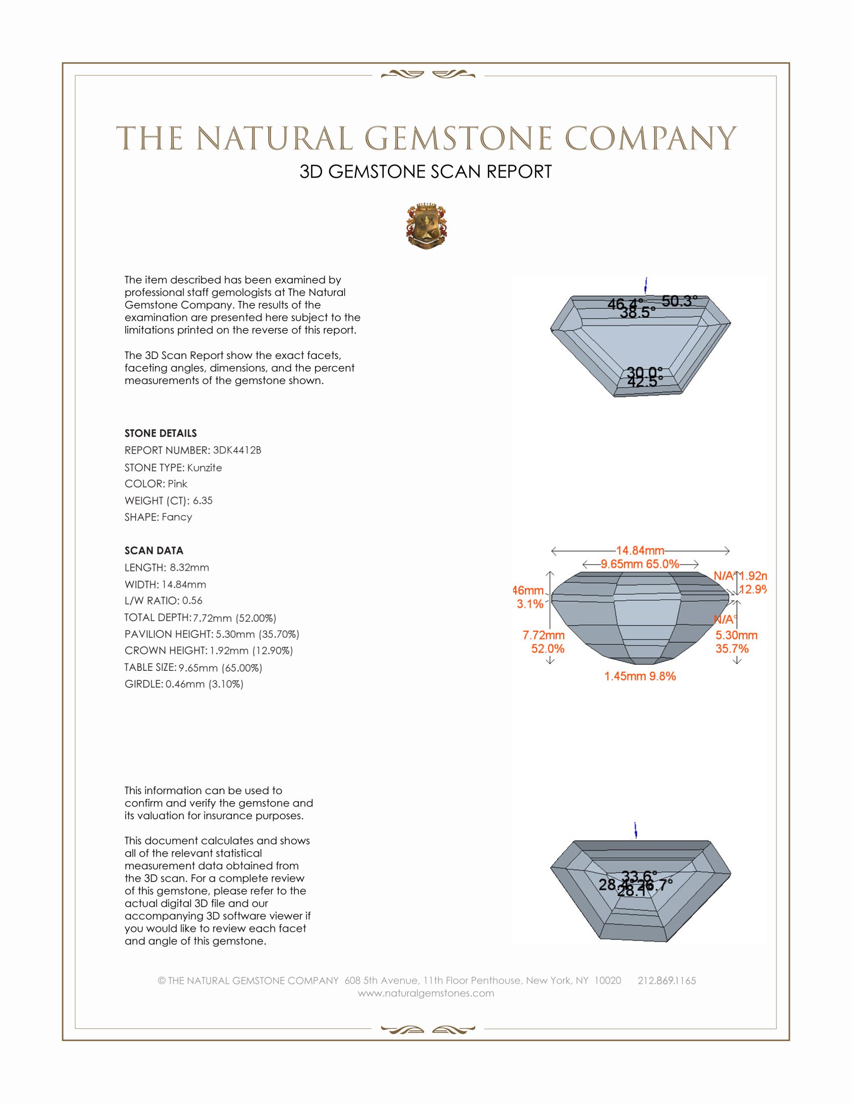 6.35 Ct. Kunzite from Madagascar