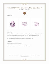 6.54 Ct. Pink Kunzite from Madagascar Appraisal