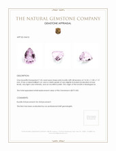7.45 Ct. Kunzite from Madagascar Appraisal