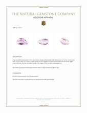 7.01 Ct. Pink Kunzite from Madagascar Appraisal