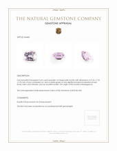 3.43 Ct. Kunzite from Madagascar Appraisal