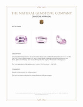 15.19 Ct. Pink Kunzite from Madagascar Appraisal