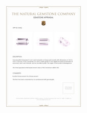 16.63 Ct. Pink Kunzite from Madagascar Appraisal