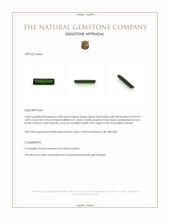 4.00 Ct. Green Tourmaline from Brazil Appraisal