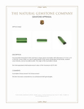 3.08 Ct. Green Tourmaline from Brazil Appraisal