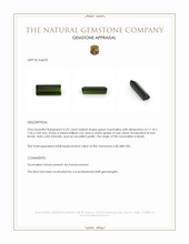 6.22 Ct. Green Tourmaline from Brazil Appraisal