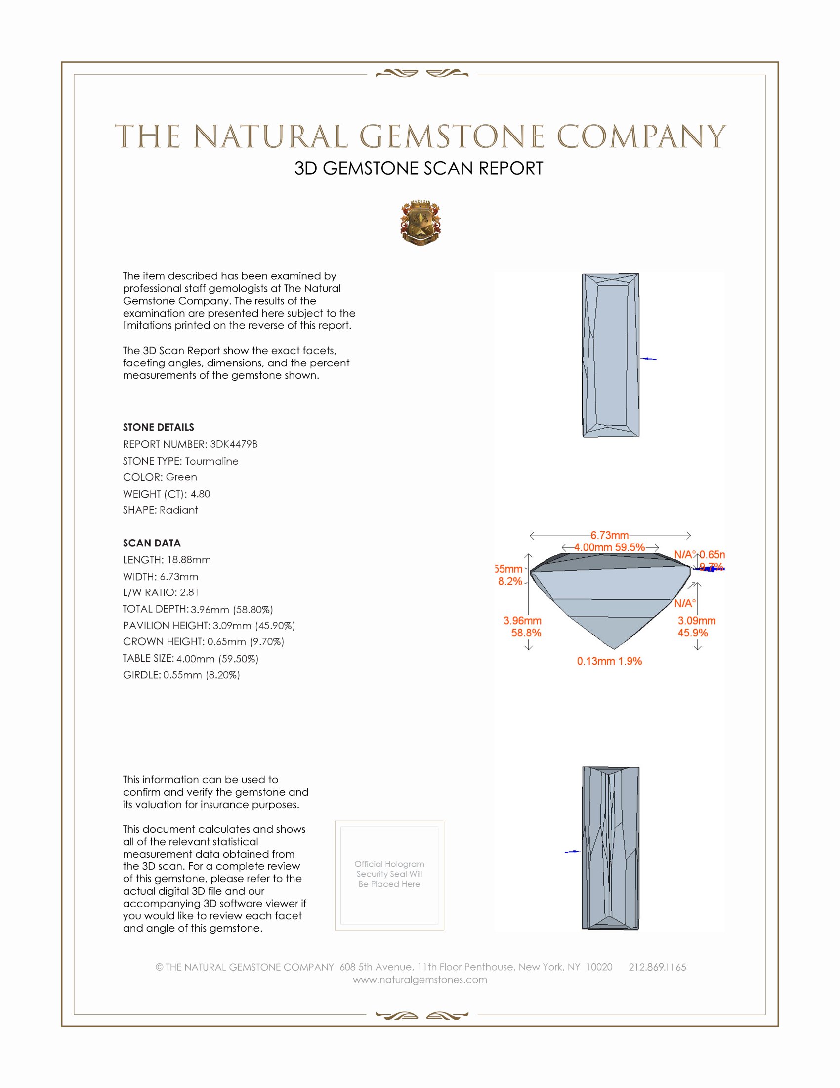 4.80 Ct. Tourmaline from Ceylon (Sri Lanka)