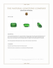 2.41 Ct. Tsavorite Garnet from Tanzania Appraisal