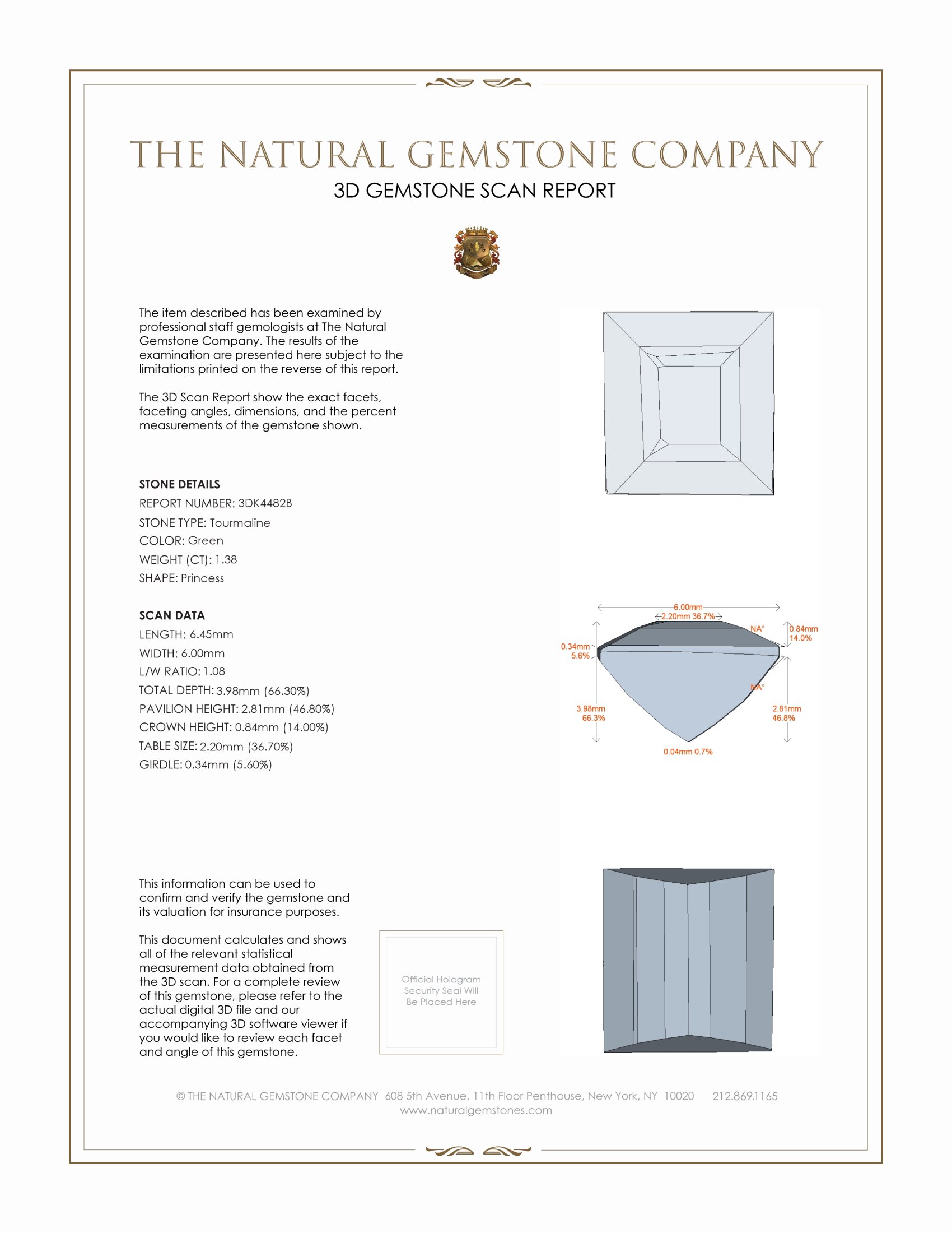1.38 Ct. Tourmaline from Brazil