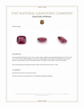 3.63 Ct. Pinkish Red Spinel from Ceylon (Sri Lanka) Appraisal