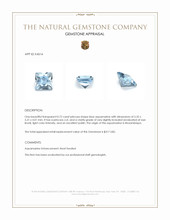 0.72 Ct. Blue Aquamarine from Mozambique Appraisal
