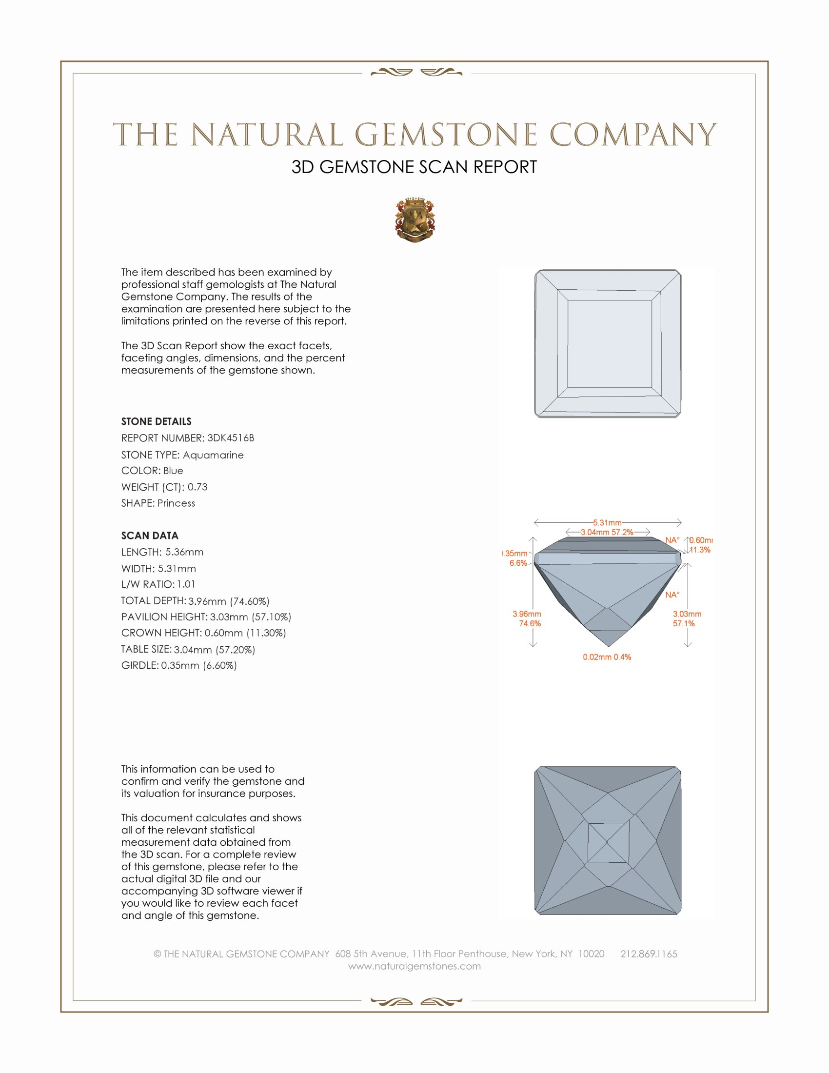 0.73 Ct. Aquamarine from Mozambique