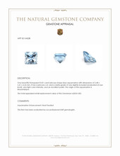 0.81 Ct. Aquamarine from Mozambique Appraisal