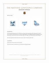 0.81 Ct. Aquamarine from Mozambique Appraisal