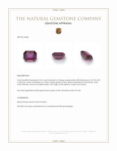 4.24 Ct. Purple Spinel from Ceylon (Sri Lanka) Appraisal