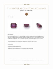 4.24 Ct. Pinkish Purple Spinel from Ceylon (Sri Lanka) Appraisal