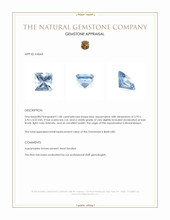 1.00 Ct. Blue Aquamarine from Mozambique Appraisal