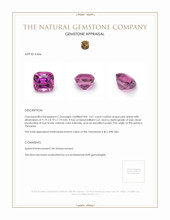 5.01 Ct. Purplish Pink Spinel from Tanzania Appraisal