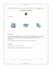 0.60 Ct. Blue Aquamarine from Mozambique Appraisal