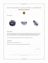 1.08 Ct. Spinel from Ceylon (Sri Lanka) Appraisal