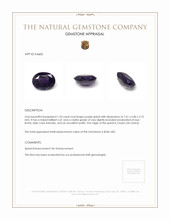 1.33 Ct. Spinel from Ceylon (Sri Lanka) Appraisal