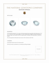 1.81 Ct. Aquamarine from Ceylon (Sri Lanka) Appraisal