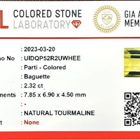 2.32 Ct. Tourmaline from Ceylon (Sri Lanka) Scan Report