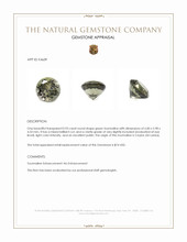 0.93 Ct. Green Tourmaline from Ceylon (Sri Lanka) Appraisal